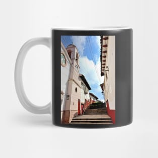 Ruelle dans la ville colonial de Patzcuaro Mug